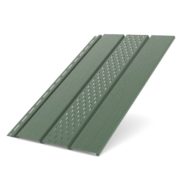 Софит Бриза Bryza с перфорацией виниловый для крыши цвет зеленый RAL 6020.